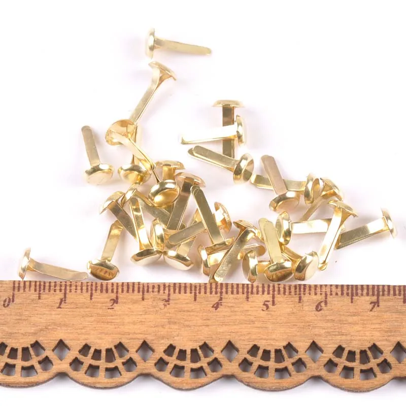 100 шт. Смешанные Серебряные/Золотые круглые брэды для скрапбукинга украшения