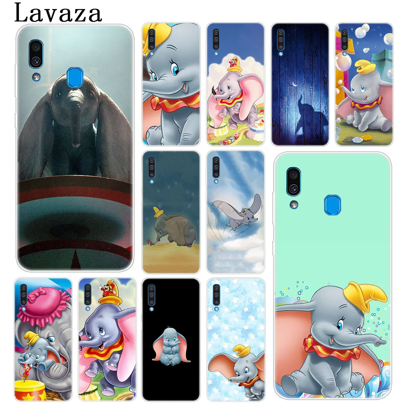 Твердый прозрачный чехол для телефона Lavaza Dumbo elephant Samsung Galaxy A10 A20 A30 A40 A50 A60 A70 M40 M30 M20