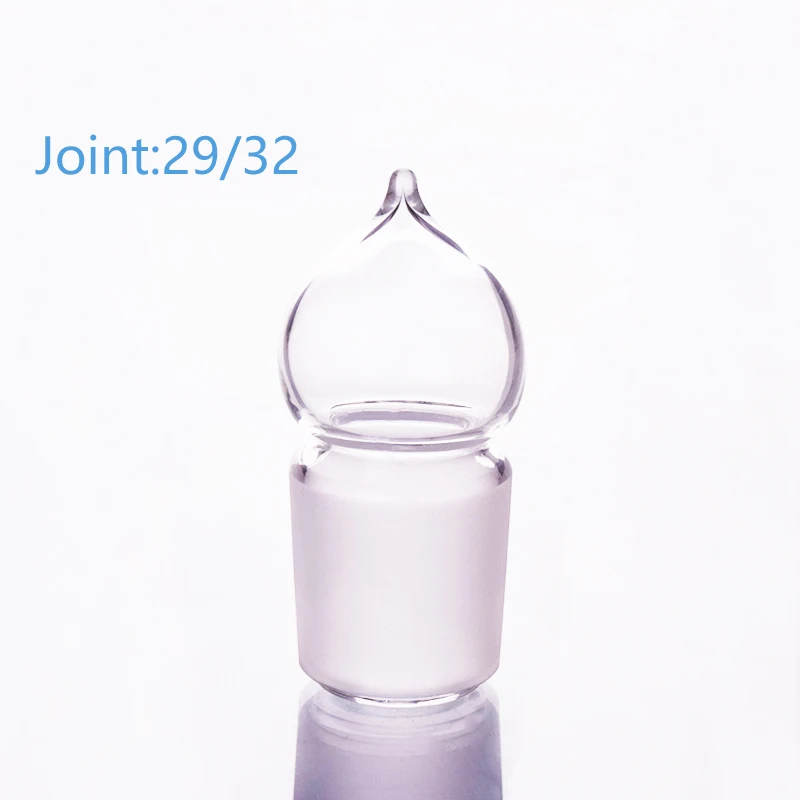 3pcs Transparent / brown glass stopper,Glass hollow plug,Joint 29/32,Grinding ball plug,Hollow plunger