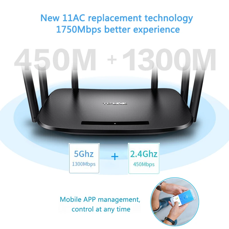 TP Link Беспроводной маршрутизатор AC1750 двухдиапазонный link Wi Fi роутера TL WDR7400 802.11ac