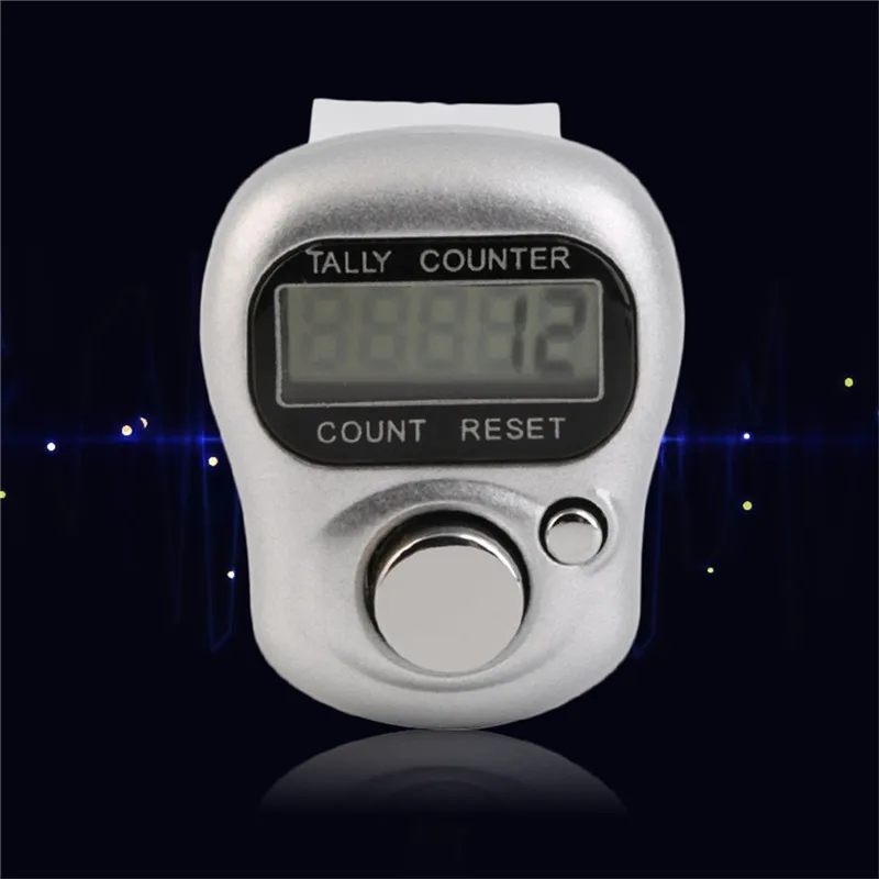 1/2pcs Mini finger ring digital counters LCD Electronic Digital Tally Counter silver/blackH52 | Инструменты