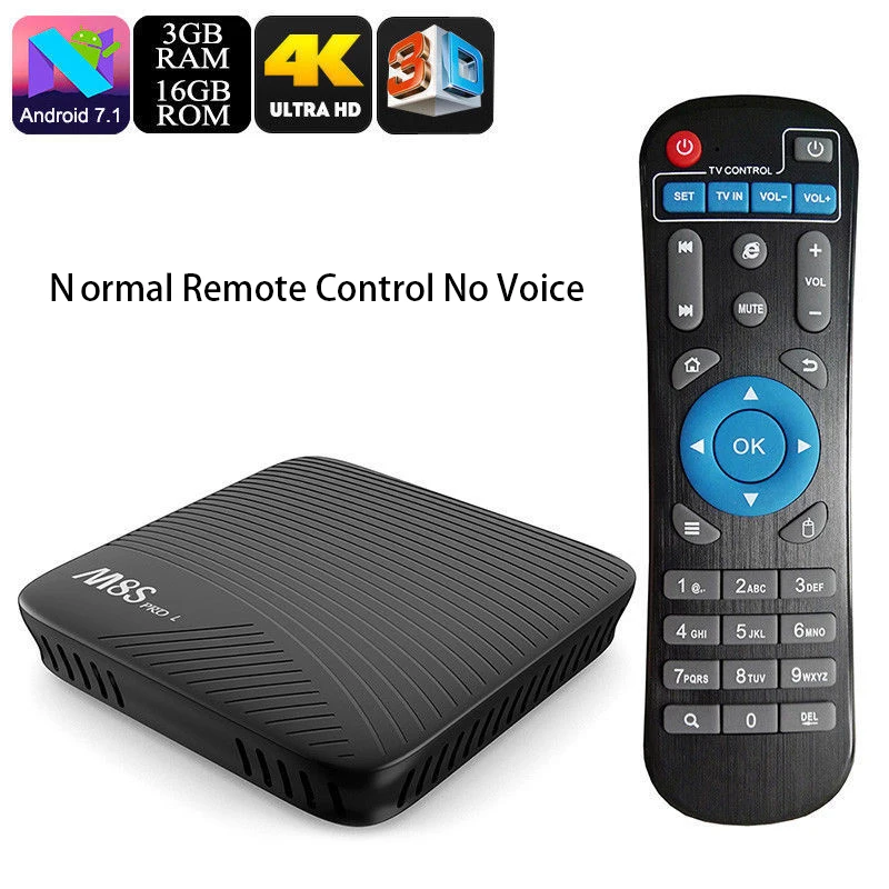 MECOOL M8S PRO L ТВ Box Android 7 1 3 GB Оперативная память 16 GB/32 Встроенная голос Управление HD 4 K