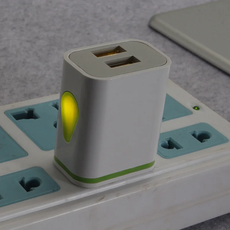 Настенное зарядное устройство с двумя USB портами 5 В 2 1 А|Зарядные устройства для