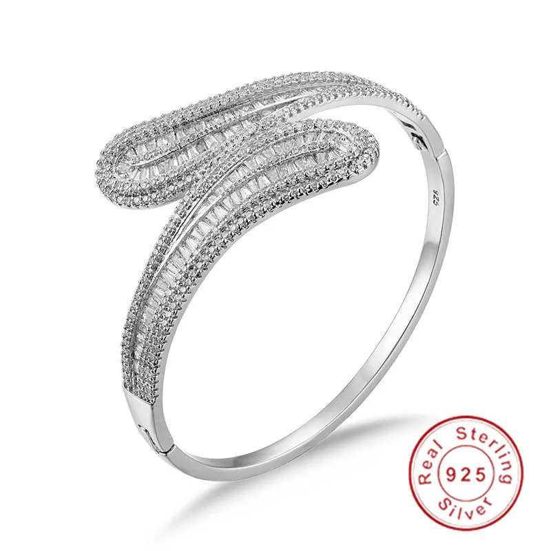 Роскошный браслет с листьями прямоугольные обручальные браслеты искусственным