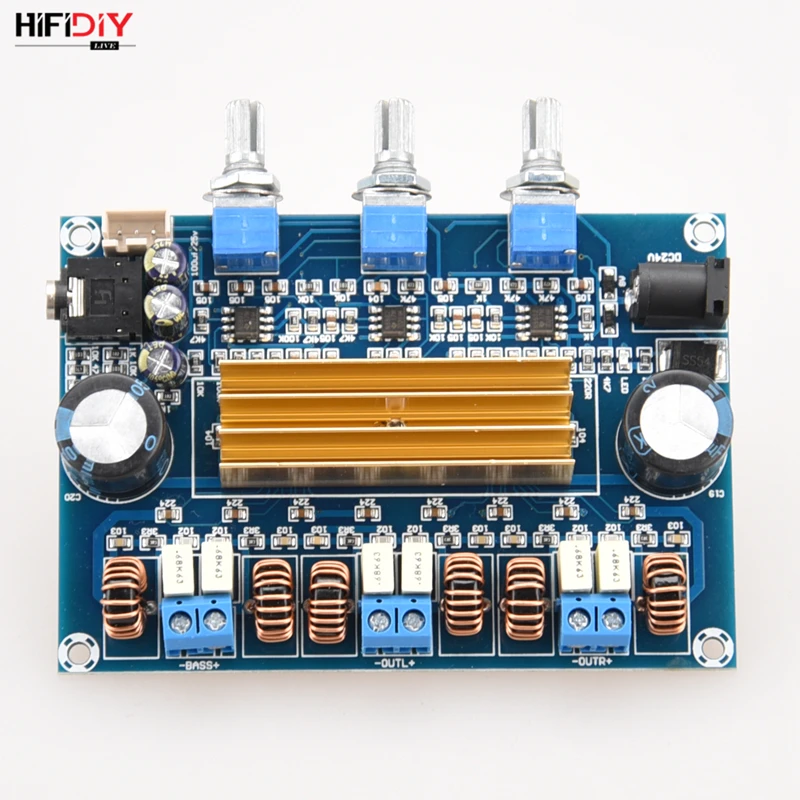 HIFIDIY LIVE A2.1 TPA3116 2,1 Hi-Fi усилитель доска Автомобильный цифровой аудио усилитель 50 Вт* 2+ 100 Вт TPA3116 домашний для динамика