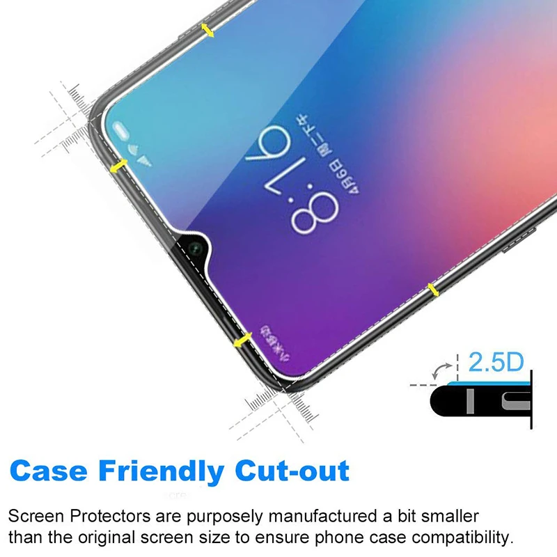 2 шт., закаленное стекло для Xiaomi mi 9, защита экрана 9H 2.5D, Защитное стекло для телефона Xiaomi mi 9 SE mi 9