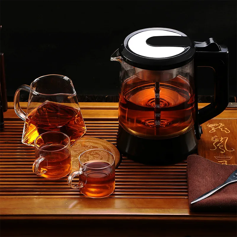 

Electric kettle teapot automatic glass electric hot steam cooking tea pot black brewing