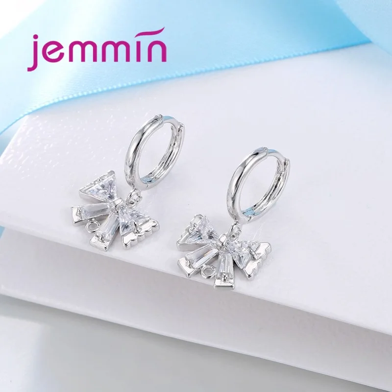 Женские серьги из серебра 925 пробы в форме банта | Украшения и аксессуары