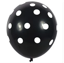 20pcs black 20 шт./лот Красного и черного цветов латексных шарика в горошек надувные шары Mickey Мышь тема День Рождения Globos Свадебные Baby Shower вечерние украшения - Цвет: 20pcs black