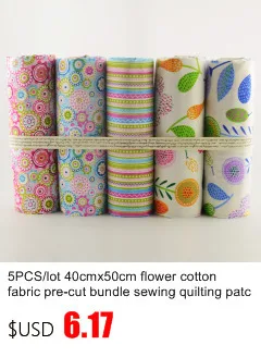 Teramila New Arrivals Colorful Design 7 PCS / Lot 9CMx50CM Sewing Material Cotton Jelly Rolls Strips Plain Fabric Patchwork
