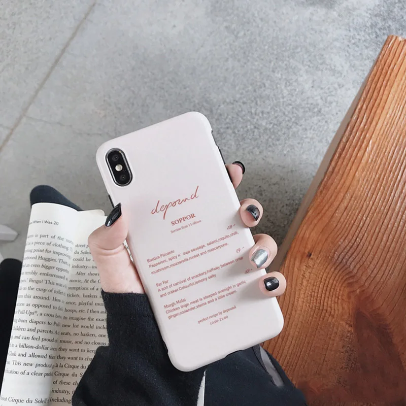 Модный чехол для телефона с надписью iPhone XS Max XR X iphone 6 6s 7 8 plus задняя крышка в стиле