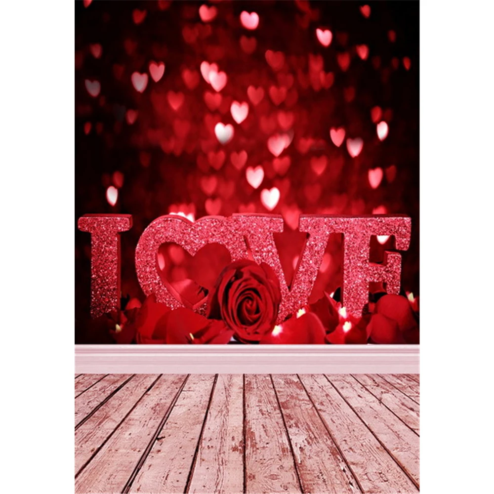 Фон для фотосъемки в стиле боке Love Hearts День Святого Валентина романтические фоны