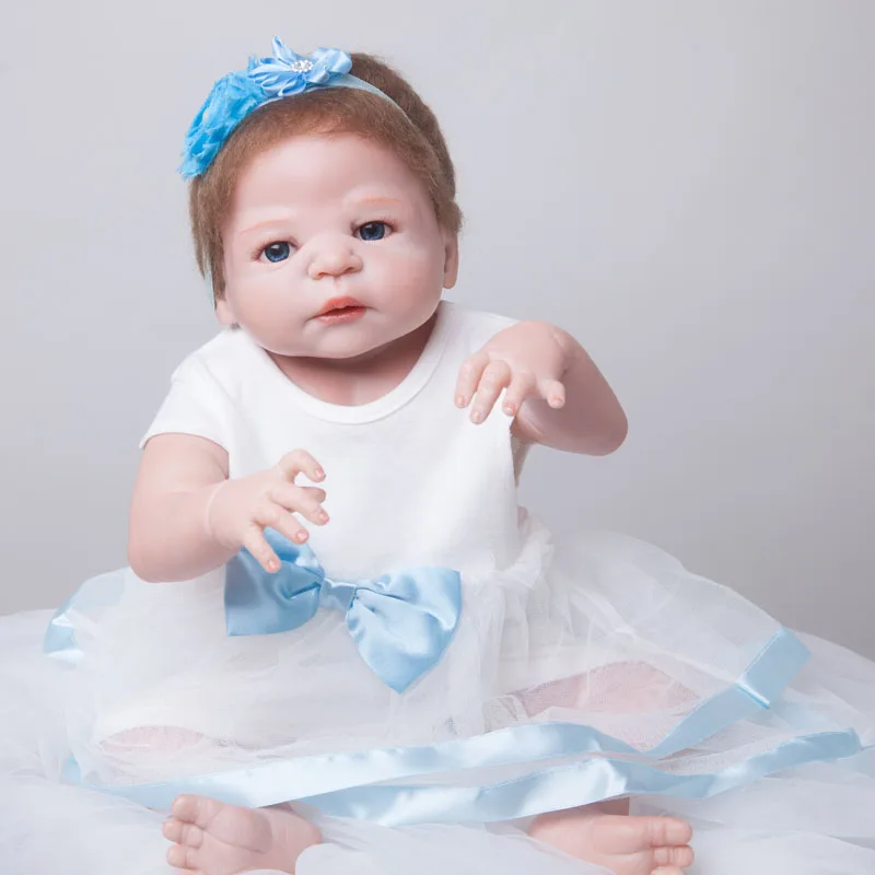 

55 см силиконовая кукла Bebe Reborn Girl Play House Toy 22 "реалистичный виниловый подарок на Рождество для новорожденной девочки подарок на день рождения