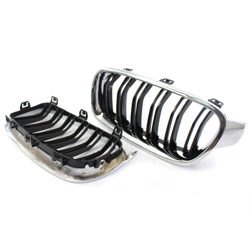 

Gloss Black 2 Slat Kidney Grille Grill For BMW 3 Series F30 320i 328i 2012-2017