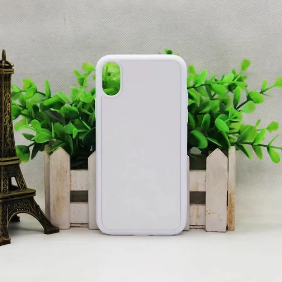 Для IPHONE X пустые 2D сублимационные ТПУ чехлы для сотовых телефонов, DIY печать резиновая задняя защитная крышка с белой металлической пластиной