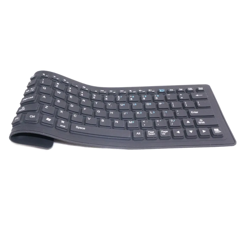Без ввода Шум Гибкая силиконовая Bluetooth клавиатура Беспроводной клавиатура|keyboard