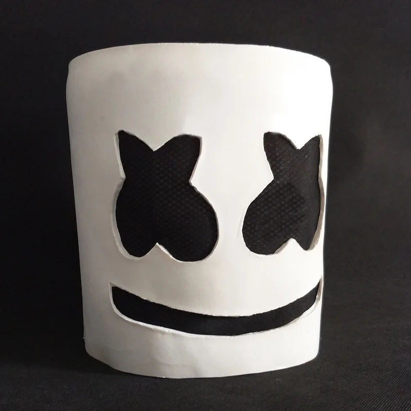 Новинка, светодиодная маска диджея Marshmello, Вечерние Маски со смайликом для детей, взрослых, косплей на Хэллоуин, латексные светодиодные Вечерние Маски Marshmallow