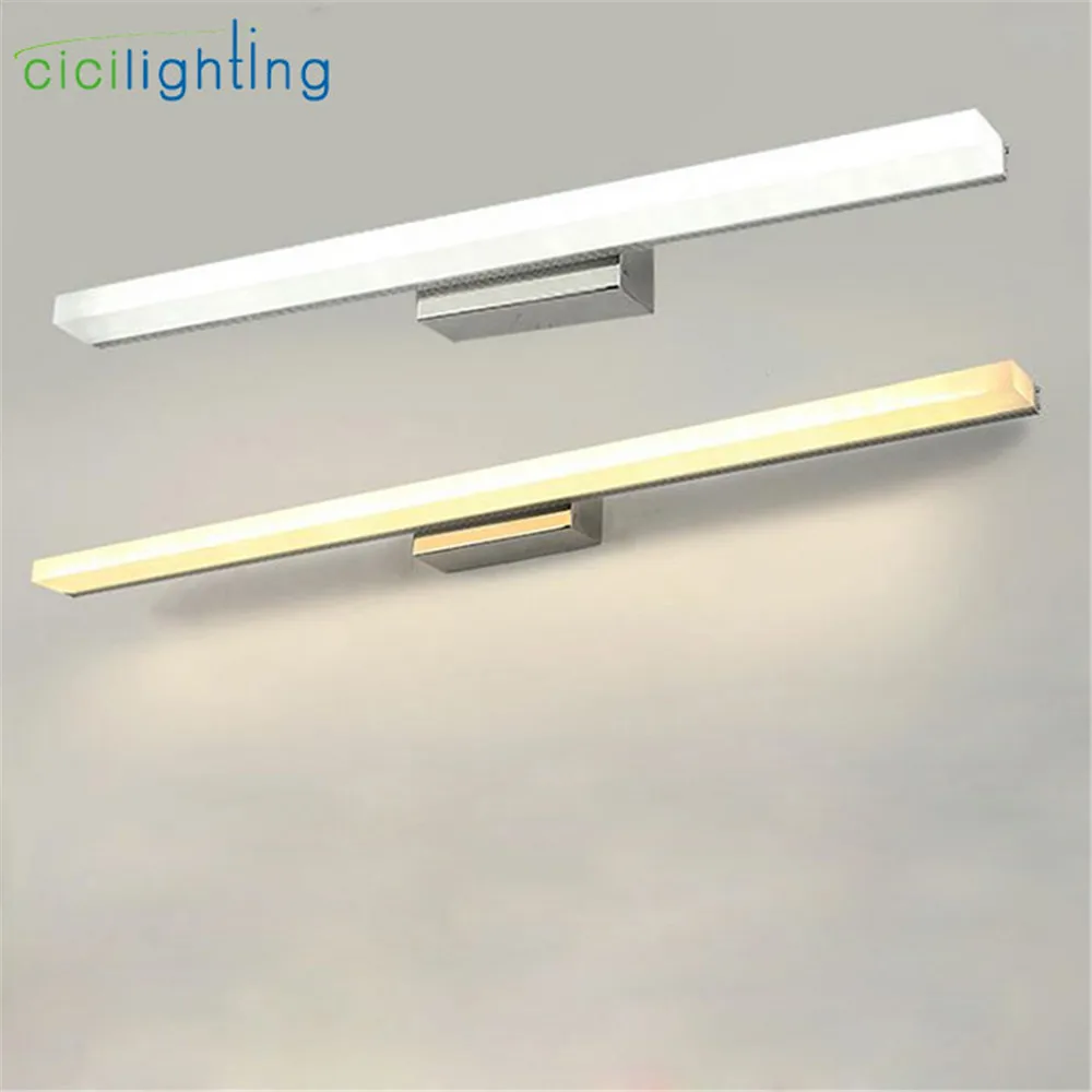 L39cm L49cm L59cm L69cm L89cm светодиодный зеркальный светильник из нержавеющей стали Акриловая Маска для ванной комнаты туалетный настенный светильник s светильник