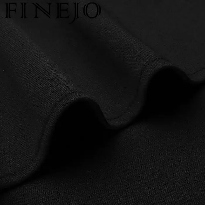FINEJO женское платье с цветочным кружевом и длинным рукавом гофрированное