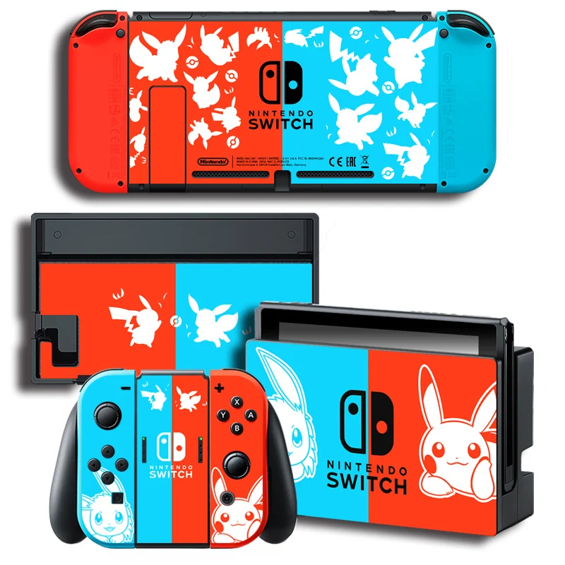 Защитная крышка наклейка Виниловая для консоли Nintendo Switch NS + контроллер цветная с