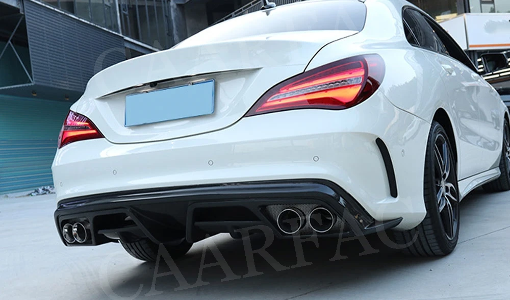 Углеродного волокна диффузор, губа на задний бампер для Mercedes Benz CLA класс W117 CLA180 CLA200 CLA250 CLA260 CLA45 2013- FRP спойлер