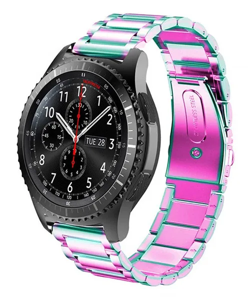colorful Для gear S3 Frontier/Galaxy Watch 46 мм ремешок 22 мм нержавеющая сталь соединяющий ремешок браслета для samsung gear S3 классические Смарт-часы - Цвет ремешка: colorful