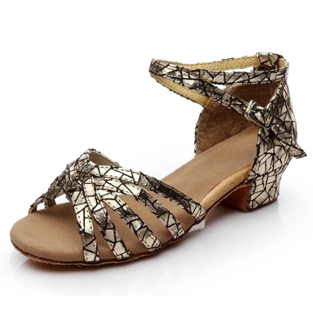 Детские туфли для латиноамериканских танцев мягкая подошва Бальные