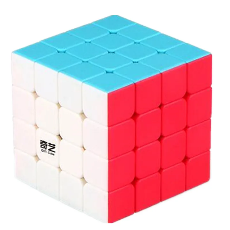 Новинка 2017 года QiYi юаней S Professional 4x4x4 4x4 твист Magic Cube 6 цветов Stickerless головоломки