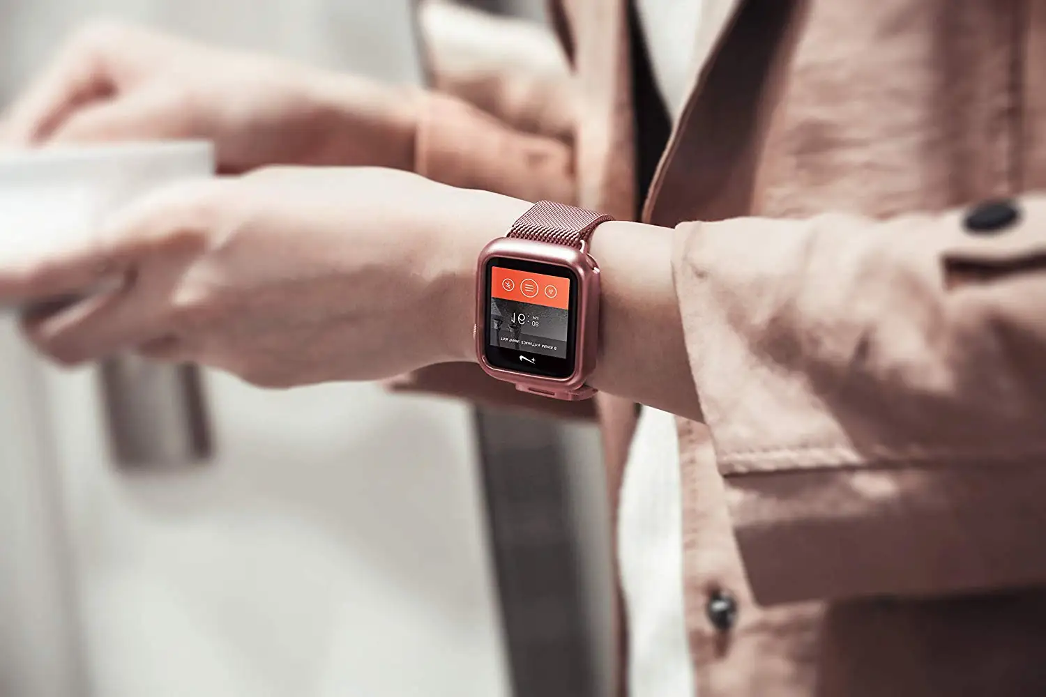 Чехол+ ремешок для Apple Watch 5 4 ремешок 44 мм 40 мм iWatch 42 мм 38 мм браслет из нержавеющей стали Миланская петля Apple watch 3 2 42/38