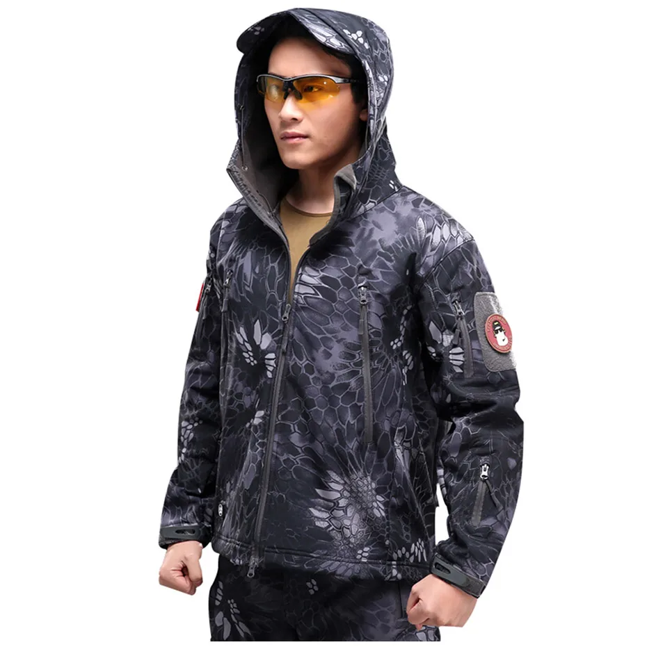 5XL Военная тактическая куртка мужская зимняя мягкая оболочка камуфляжная ветровка тактическая куртка мужская водонепроницаемая флисовая wo мужская одежда