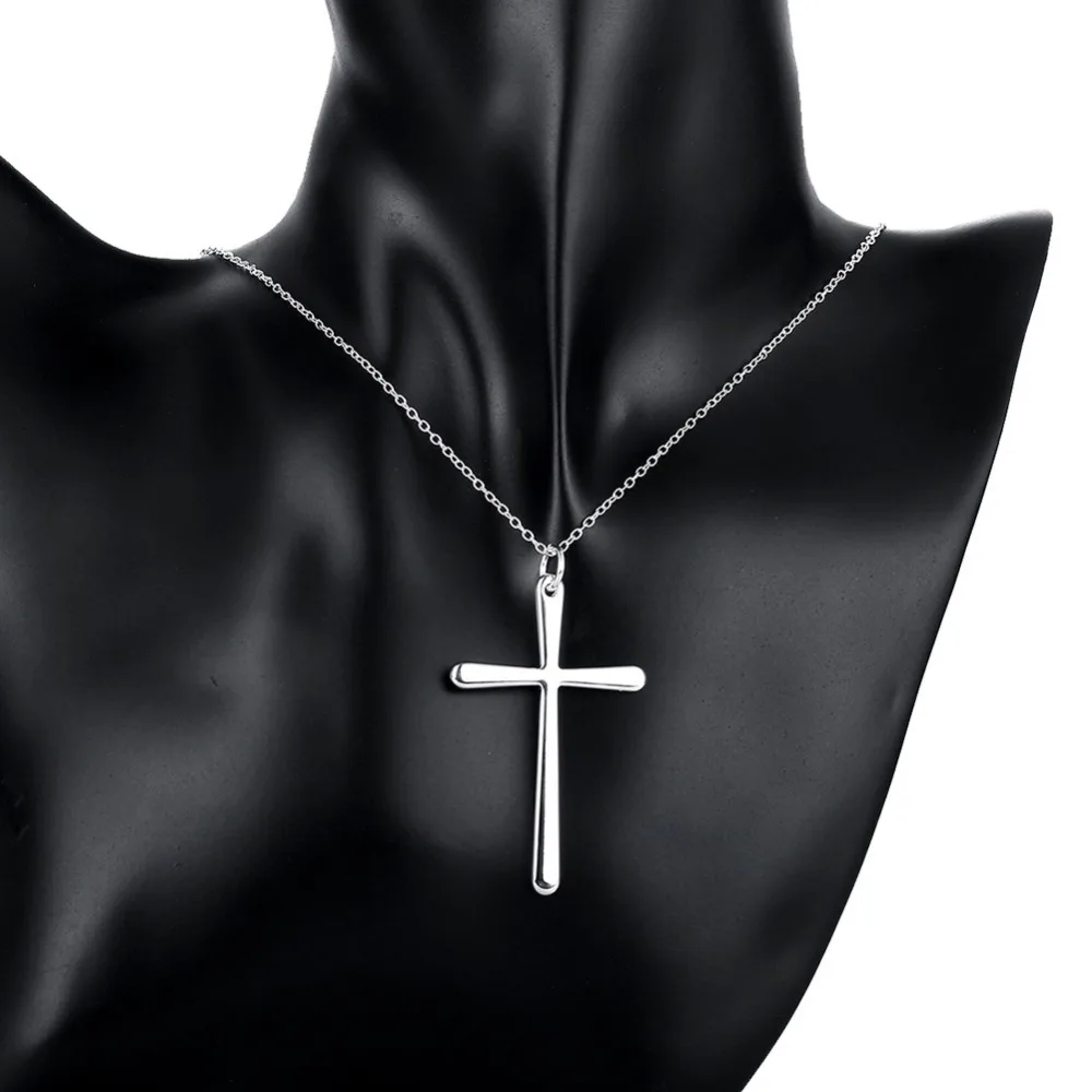 Ожерелье с кулоном крестом серебро 925 пробы|necklace punk|cross pendant necklacecross |
