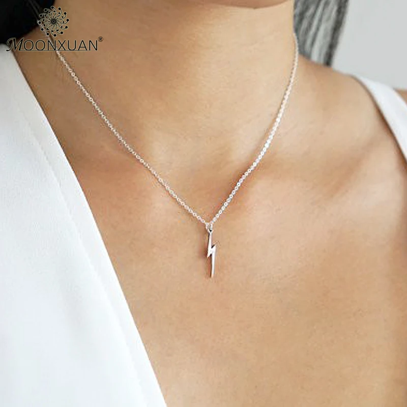 Женское колье Dogeared Lightning Золотое массивное ожерелье с цепочкой Colar Collares Collier Bijoux