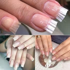 10 шт.упак. накладные ногти из волокна для дизайна ногтей, акриловые накладные ногти, наращивание ногтей из стекловолокна, сделай сам, наращивание шелковых ногтей, французский маникюр