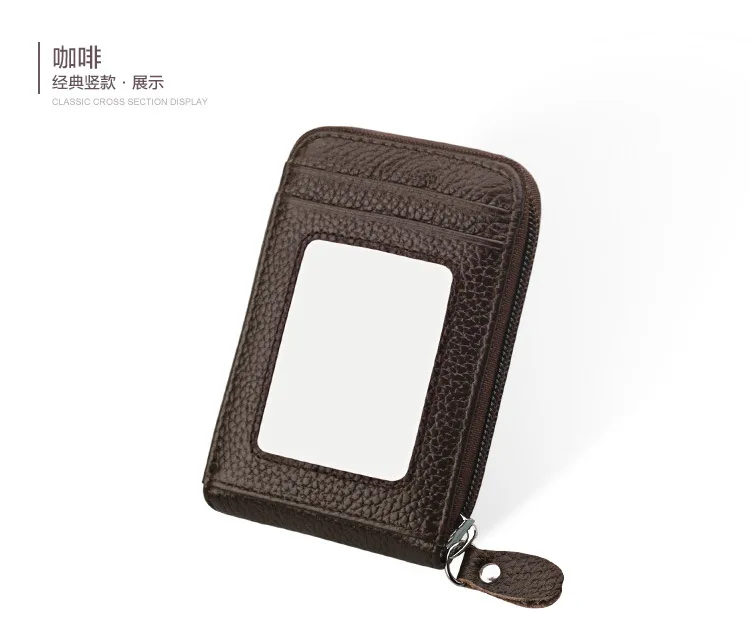 Rfid головы слои коровьей кредитной карты орган посылка пакет имя карты пояса из натуральной кожи сумка Миниатюрный держатель карт