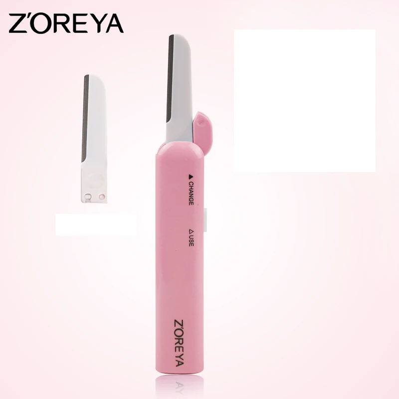 pink 2 Новое поступление, высокое качество, Zoreya, брендовый Женский Триммер для бровей, импортное лезвие, макияж, триммер для бровей, 2 модели - Цвет: pink 2