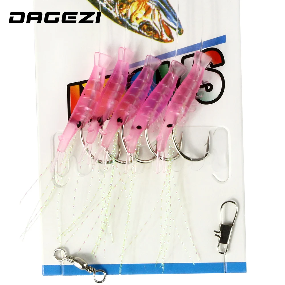 DAGEZI новый 5 шт./компл. светильник красные креветки рыболовная приманка с для