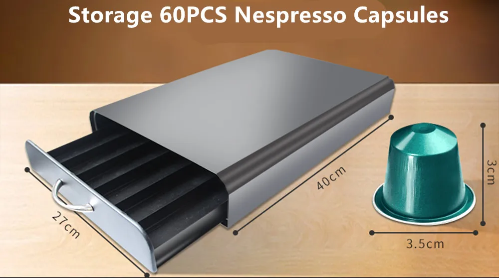 Nespresso кофейная капсула держатель для хранения 60 шт. Nespresso капсулы Nespresso Органайзер кофемашина металлическая стойка