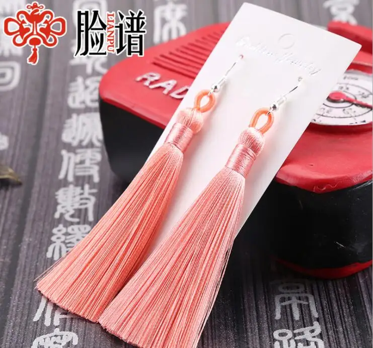 Fashion Charm Long Tassel Triangle Drop Earrings For Women Girls Party Vintage Ethnic Multicolor Earring Jewelry Gifts | Украшения и