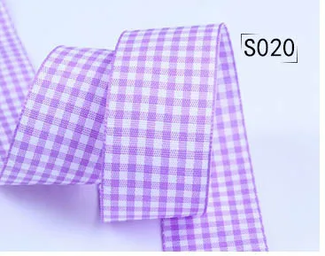 Gingham ленты высокого качества DIY ручной работы 6 9 16 25 38 мм 1/" 3/8" 5/" 1" 1-1/2 дюймов - Цвет: S020