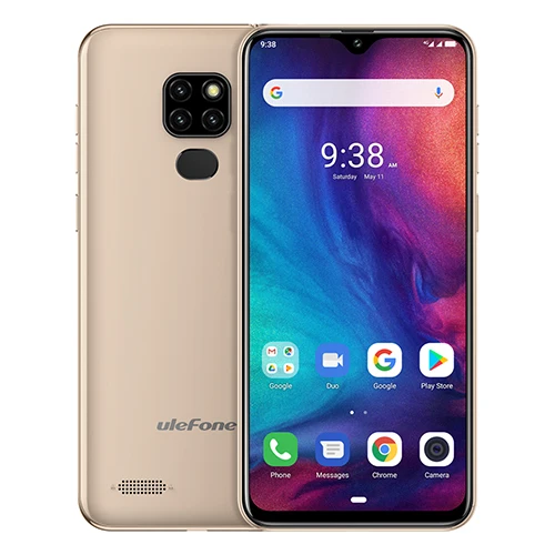 Смартфон Ulefone Note 7P Android 9,0 четырехъядерный 3500 мАч 6,1 дюймовый экран капли воды 3 ГБ+ 32 Гб мобильный телефон разблокировка лица - Цвет: gold
