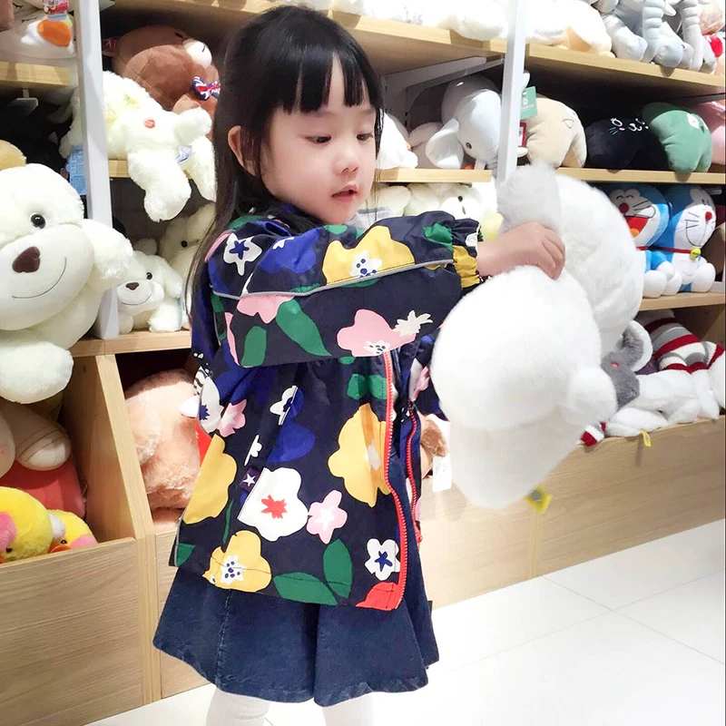 Baby Girls Jacket Spring Tao 2021 Modis Coat Water Resistant Windproof Kids Hooded Outerwear Children Rain Windbreaker | Детская одежда