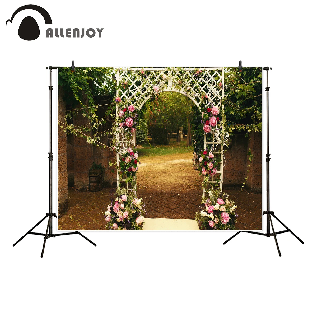 Allenjoy фон для фотосъемки фотостудии Свадьба Цветок дверь Сад ретро дерево