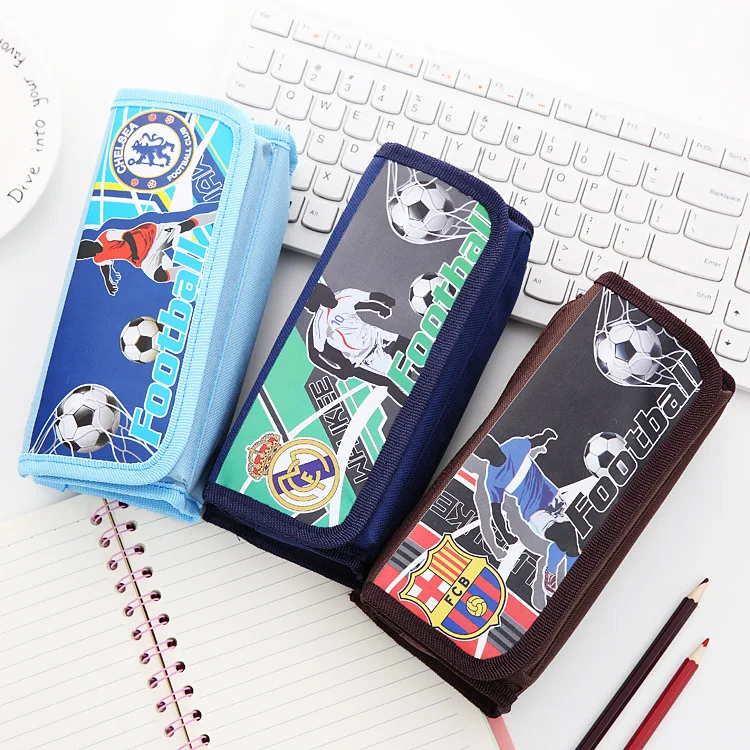 Футбол малыш мальчик емкость Оксфорд Многофункциональный Карандаш сумка
