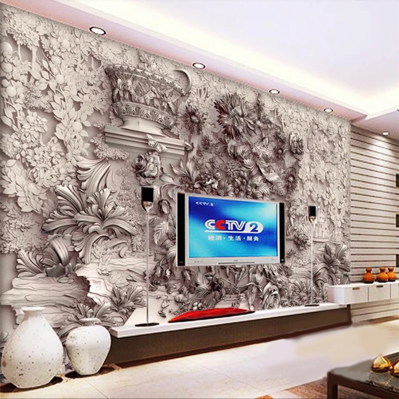 

beibehang Wallpaper mural custom living room bedroom 3D fresh and beautiful dandelion butterfly mural background decoration