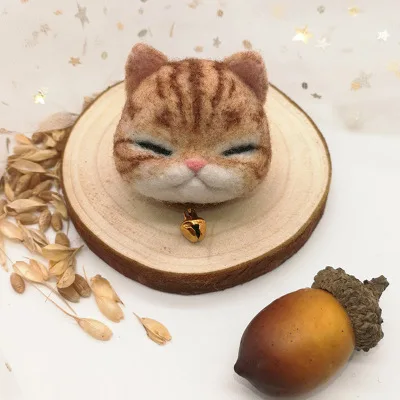 brooch Индивидуальный заказ корги хип кольцо для ключей шерсть фетр DIY Материал Сумка американский короткошерстный ручной работы кошка кукла - Цвет: brooch