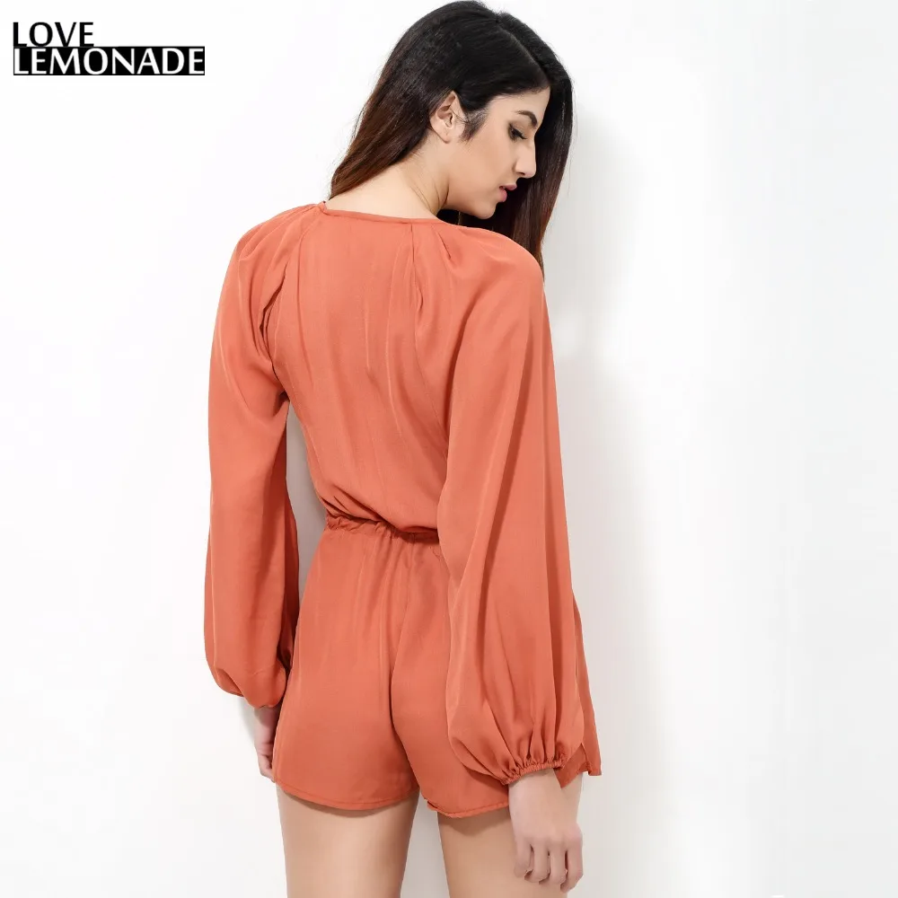 Свободные спортивные костюмы с v-образным вырезом и золотым поясом Love &amp Lemonade TB 8876