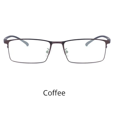 Coffee Ralferty, ультралегкие очки, оправа для мужчин, брендовые, оптические, винтажные, квадратные, половина металла, диоптрий, по рецепту, очки, lunette de vue Y20029 - Цвет оправы: Coffee