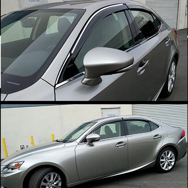 

For Lexus IS250 IS300 IS300h IS200t 2013-2017 ABS Plastic Window Visor Awnings Vent Sun Rain Guard Shield Delflector Covers