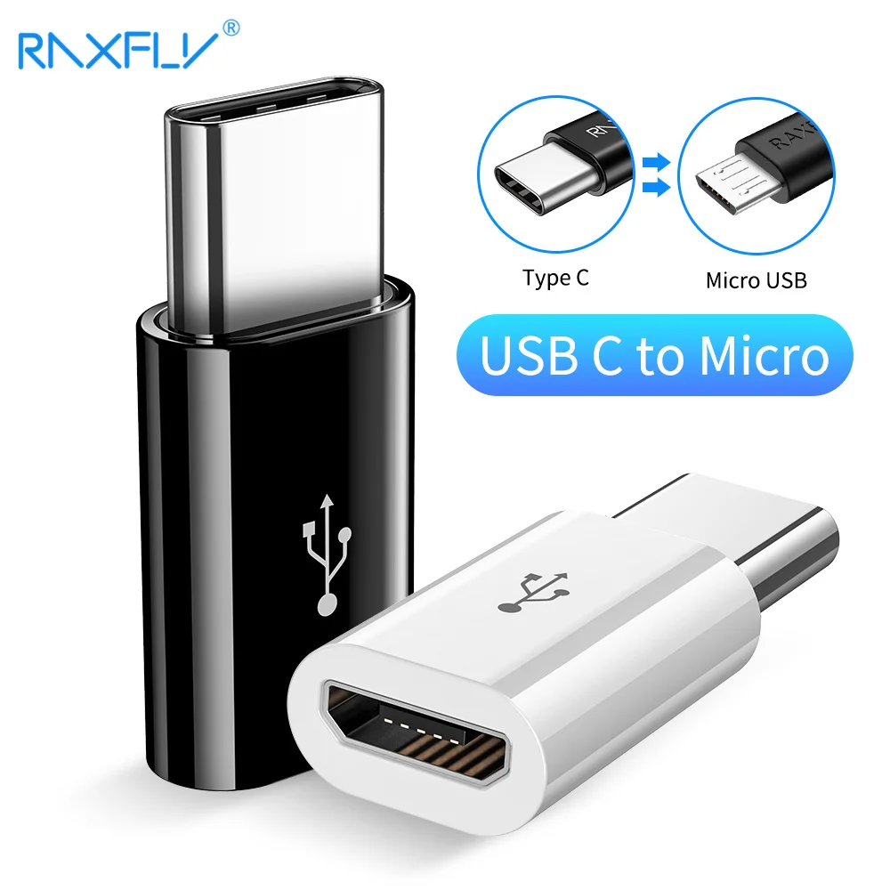 

RAXFLY USB Type C OTG Adapter For Samsung S10 Micro USB Female to Type C Male Adapter Data Sync USBC Charger For Macbook Xiaomi