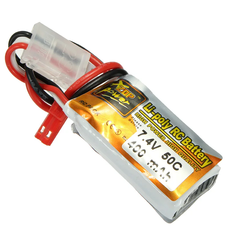 Перезаряжаемый ZOP Power 7 4 V 400 mAh 2 S 50C Lipo Батарея JST Разъем для RC Мультикоптер